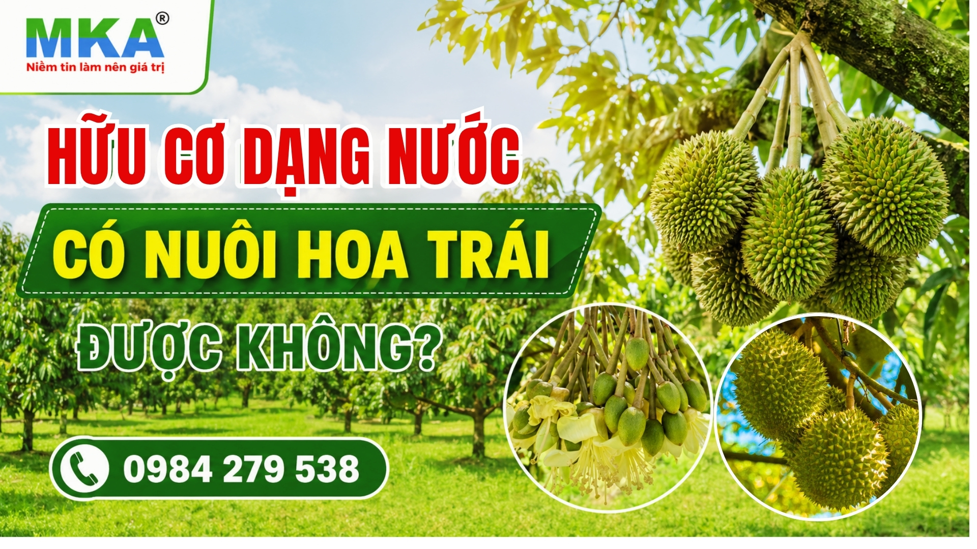 Hữu cơ dạng nước có nuôi hoa trái được không?